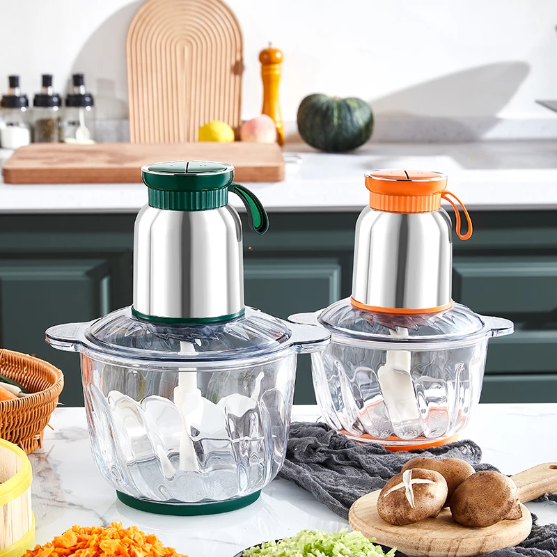 2023 New Design Factory price kitchen food vegetable meat chopper home best 2l 3l stainless steel electric meat grinder for sale