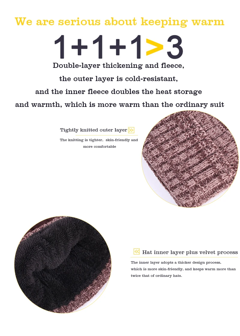 Hot Selling 3 Piece Beanie Set Winter Fashion Warm Ski Sport Beanie Hat Custom Logo Plain Voguish Acrylic Mitten Scarf Set