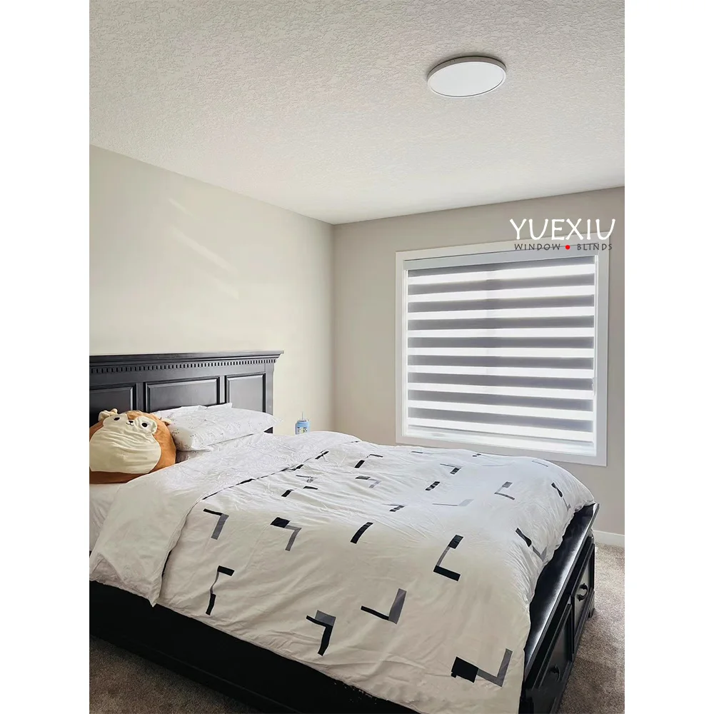 Zebra Blinds Blackout Motorized Roller Electric Smart Curtain Cordless Window Natural Zebra Blinds
