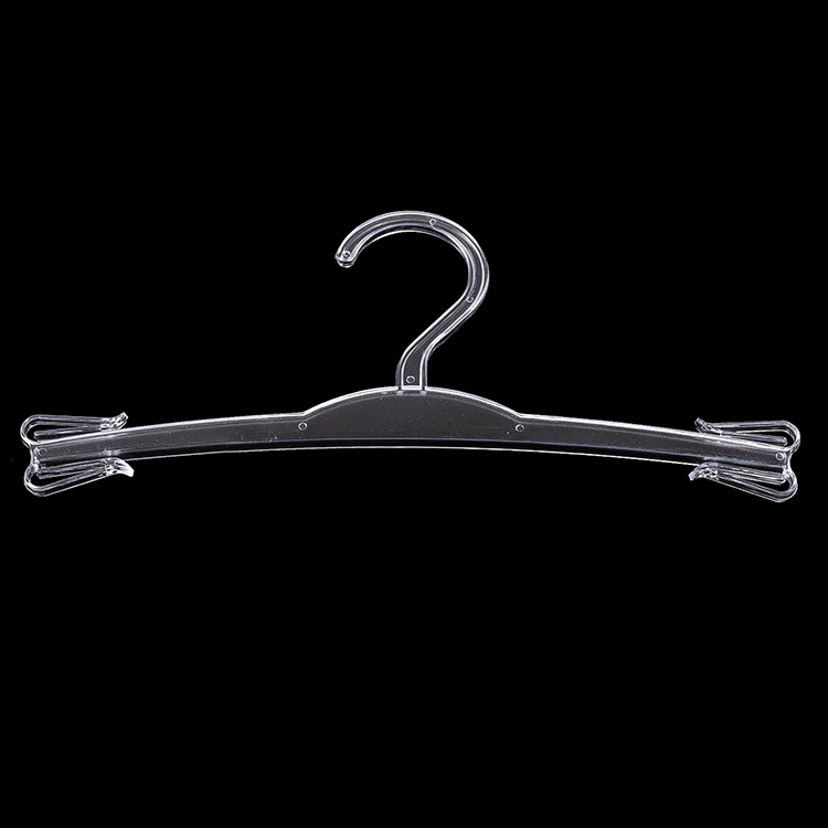 
Custom Logo Plastic Underwear Hanger Bra And Panties Set Plastic Clear Hangers Disposable Acrilyc Crystal Hanger For Retail Use 