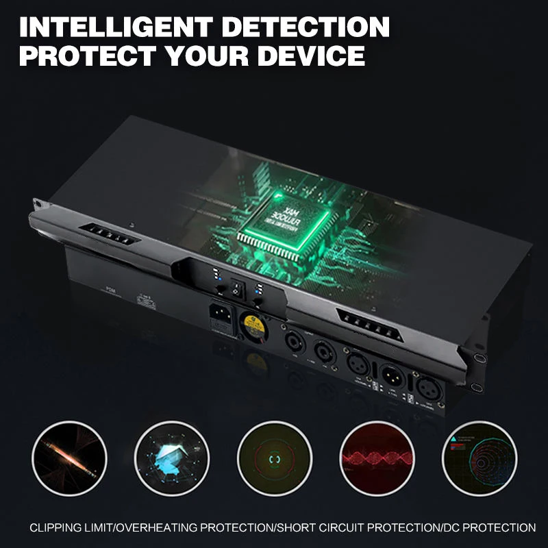 DA-1000/2000 класс D 1000 Вт * 2/4 каналов Цифровые усилители для сцены караоке DJ Профессиональный усилитель мощности