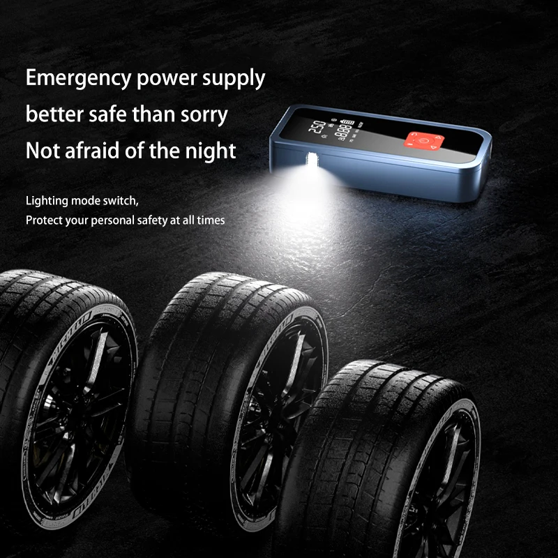 New electric vehicle emergency starter inflation integrated full screen display charging treasure