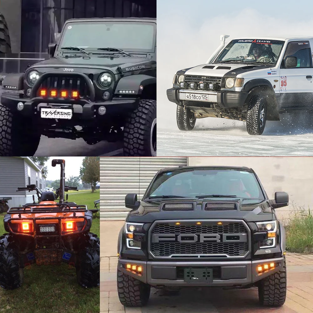 Remote Control RGB offroad led pods light with 4 ways of flashing 16colours effect rgb led worklight for Car ATV Motorcycle