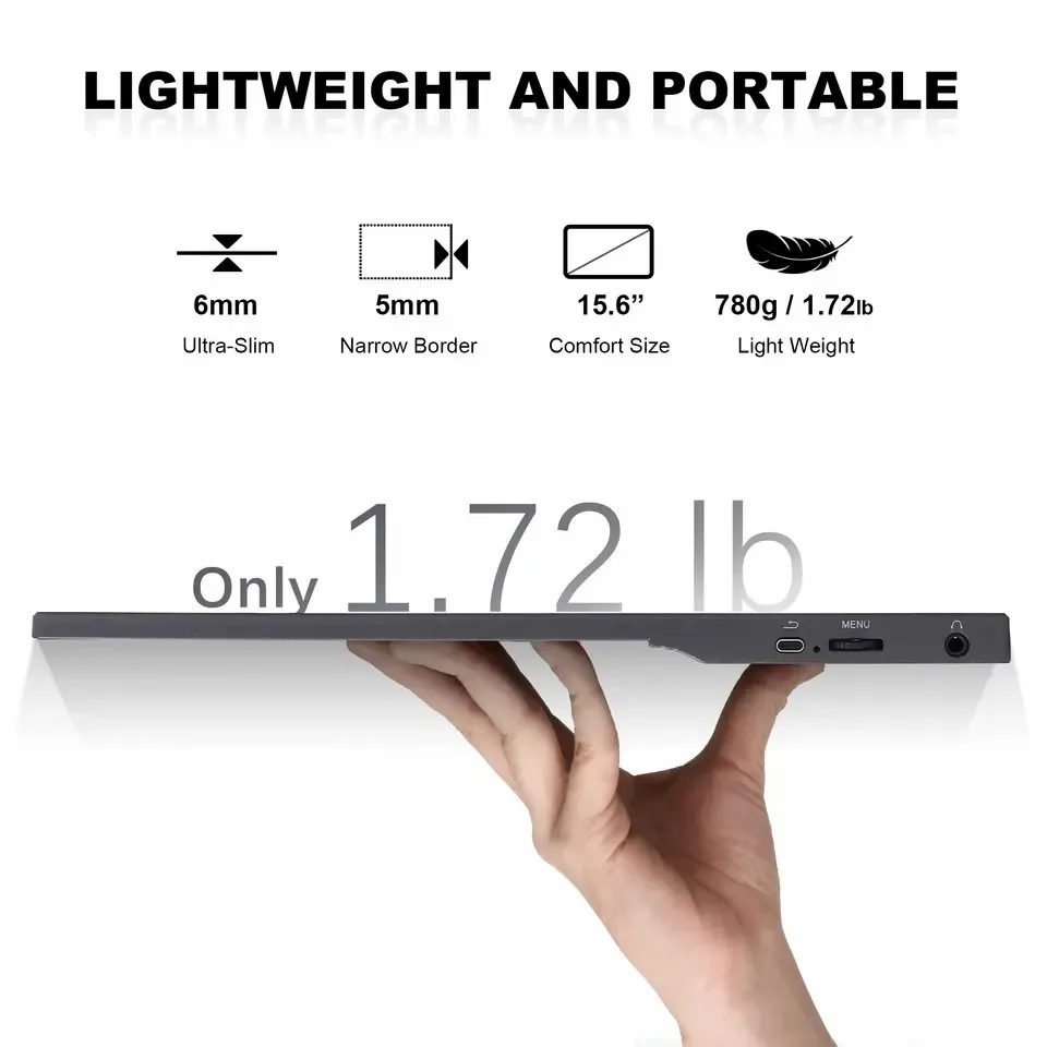 Заводской OEM ODM расширитель экрана ноутбука двойной 15 6 дюймов 1080P ЖК-дисплей Мониторы ультратонкий портативный экран монитор