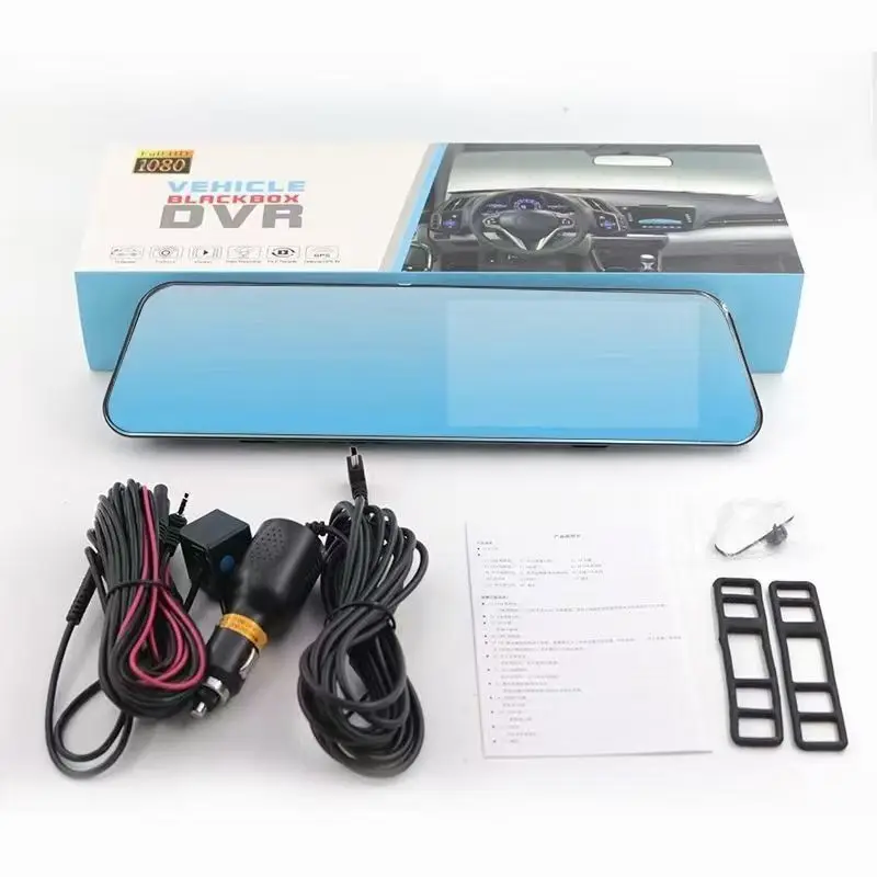 Full HD 1080P Touch Screen Car Blackbox DVR Driving Video Recorder Rear View Mirror Tube Dash Camera