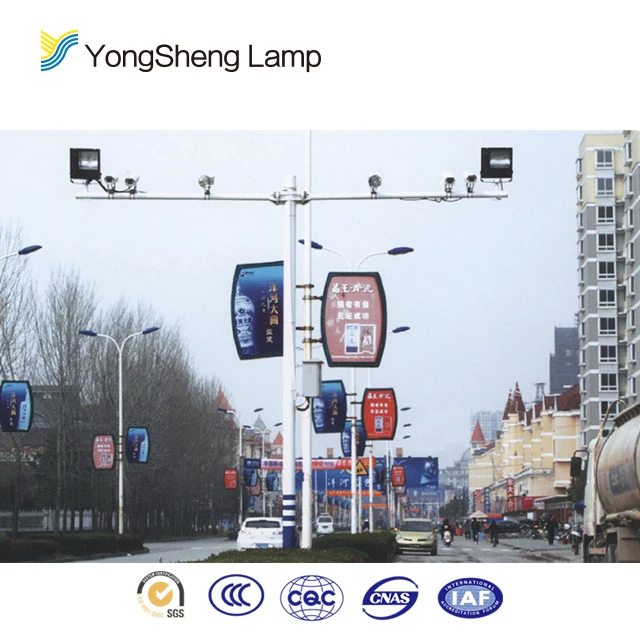 6.5 6meter 8meter Galvanized Traffic and Telescopic cctv Camera Monitor Mast Steel Pole