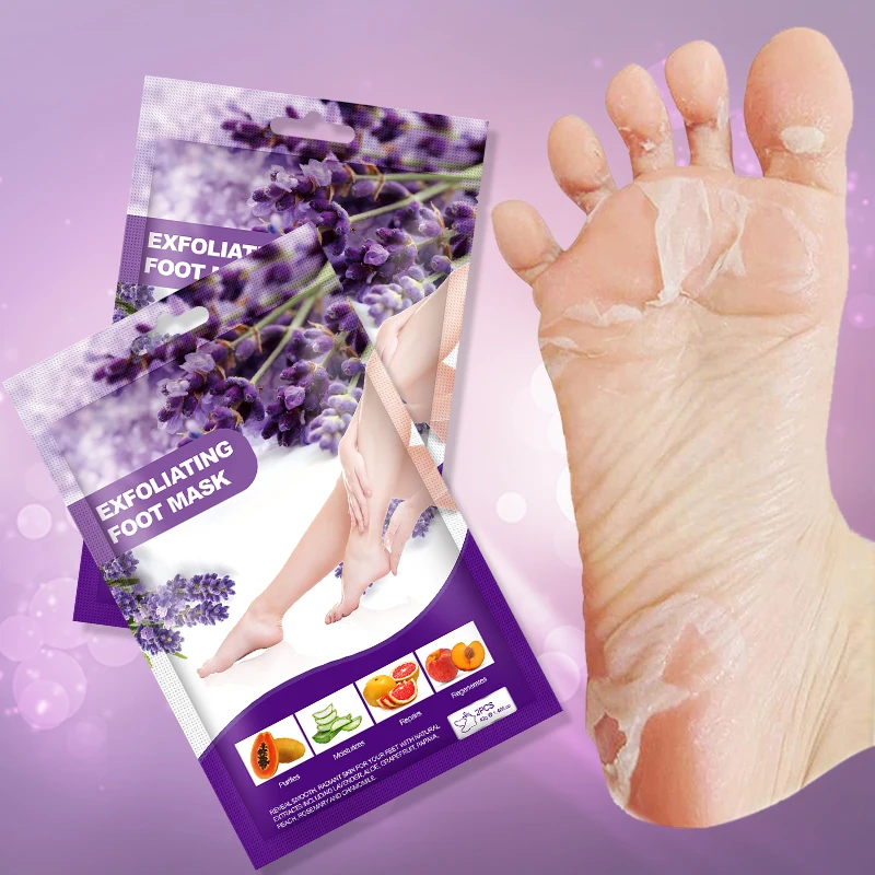 Skincare hydrating lavender foot masks diy whitening hydrating moisturizing foot membrane peeling foot exfoliation socks