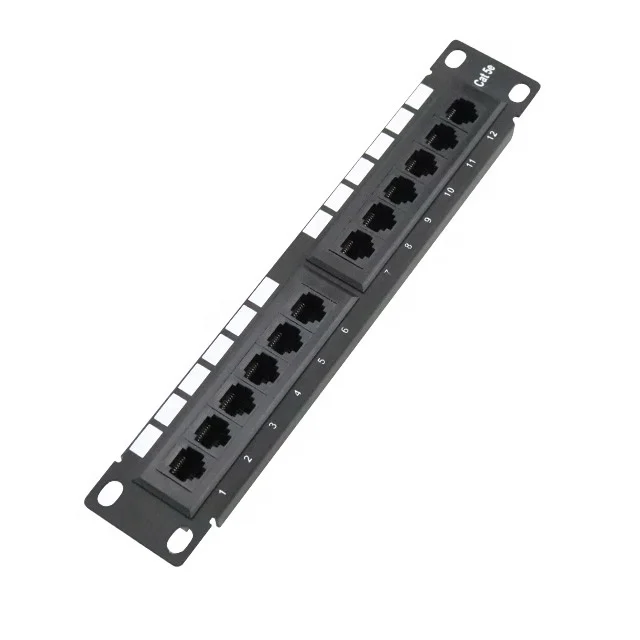 Сетевая кабельная система 10 '1u 12 портов CAT5e CAT6 UTP патч-панель