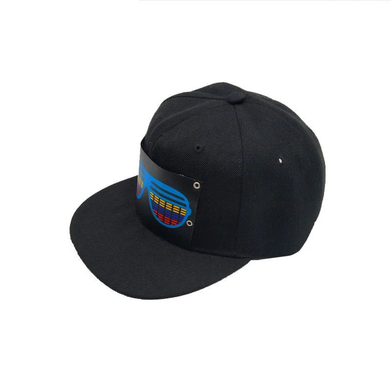 2021 Best Sale EL Glowing Equalizer Sound Active Flashing Cap Hat