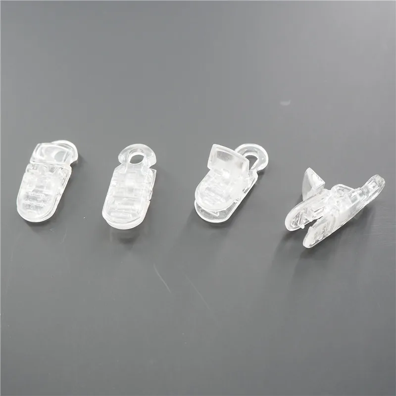 Wholesale Clear Plastic Dummy Pacifier Teether Chain Holder Transparent Clip