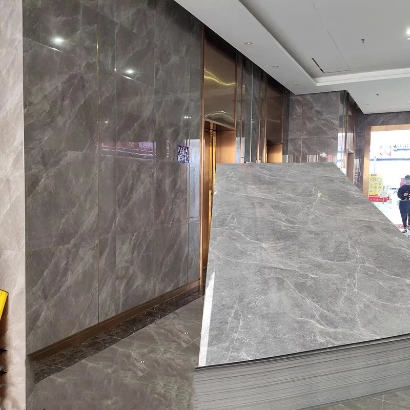 High Gloss Marble Design PVC Wall Panel Board PVC UV Marble Sheets for Interior House Decoration