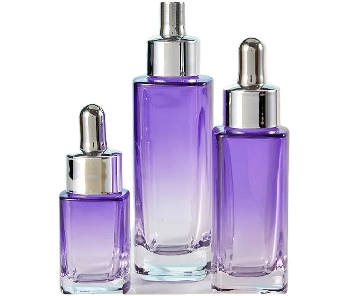 
New Design Customized 18MM 20MM 24MM Silver Aluminium Plastic Collar Dropper Cap And Silver Rubber 