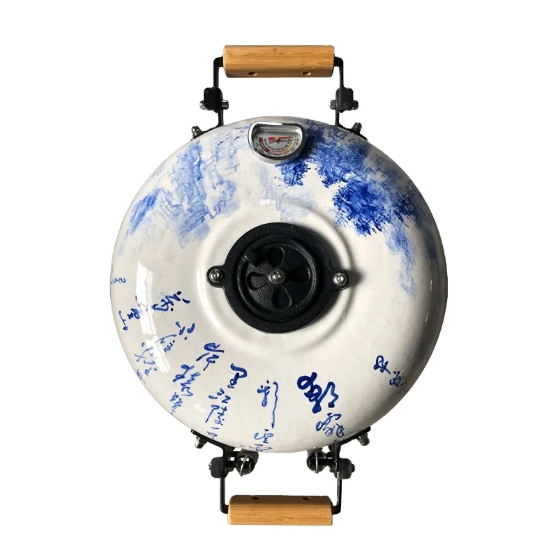 KIMSTONE Ceramic Charcoal Portable Stainless Steel 12 Inch Barbeque Smoker Grill