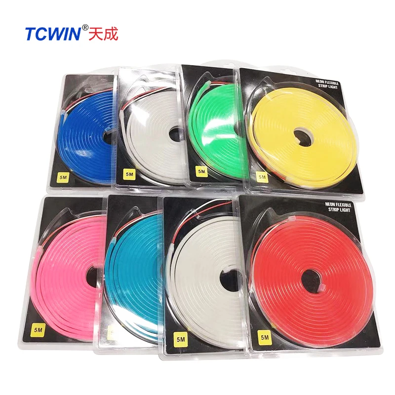 6*12 мм толщина силиконовой трубки smd2835 24 В 5 м в рулоне круглая rgb светодиодная неоновая