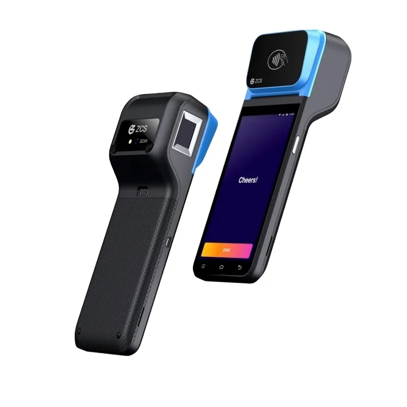 Handheld Rugged Android 8.0/12.0 POS machine with QR Code Scanner 4G android POS System with printer