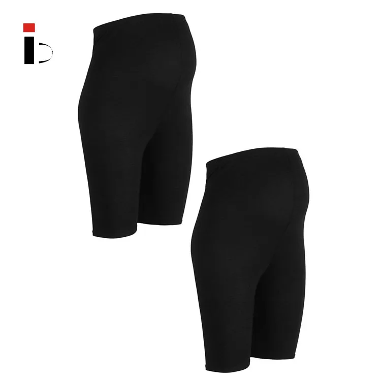 Удобные мягкие тканевые черные велосипедные шорты для беременных женская верхняя одежда