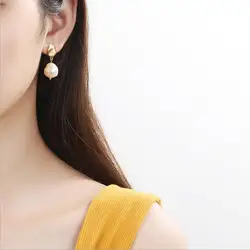 925 Sterling Silver Earrings High Quality Freshwater Baroque Earrings Stud