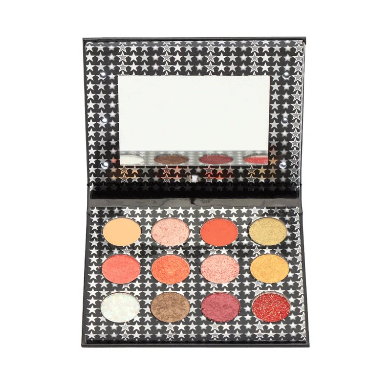
Professional Makeup Creative LED Light 12 Colors High Pigment Creamy Eyeshadow palette with Mirror 