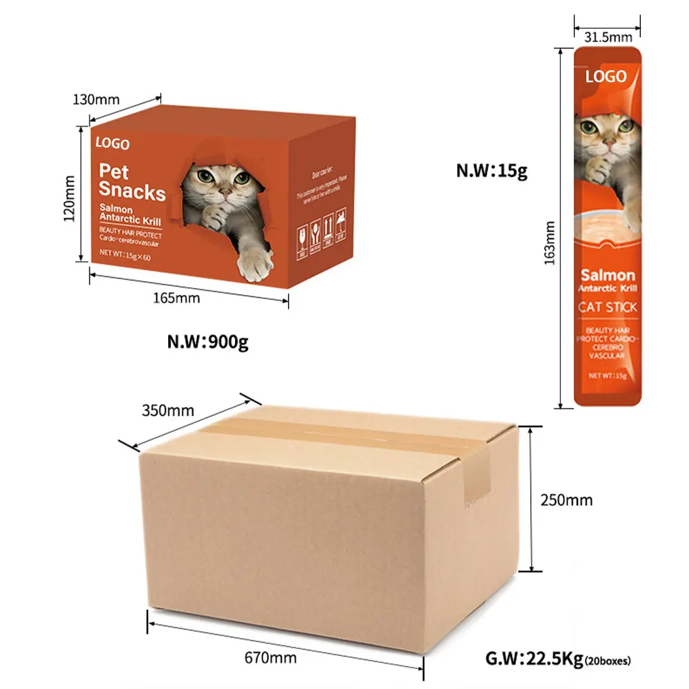 Wholesale Delicious Cat Snacks Nutrition Cat Food Pet Snacks Snacks Natural Tuna Chicken Flavored Wet Food Pack