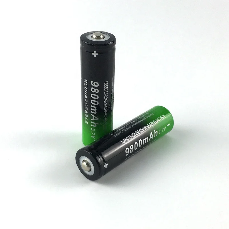 Dark Green Rechargeable Li-ion Lithium Battery 9800Mah 18650 Lithium Battery Toy Small Fan Power Flashlight Battery