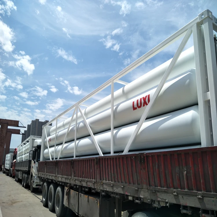 LUXI cylinder container 12 tubes skid cng trailer cng tank other trailers semi trucks container trucks