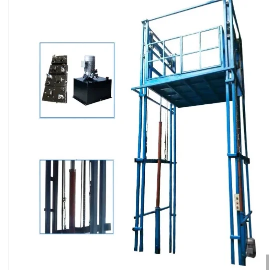 0.5m/s 2000KG Outdoor Cargo Elevator Quantity assured Spray Steel Plate goods Lift