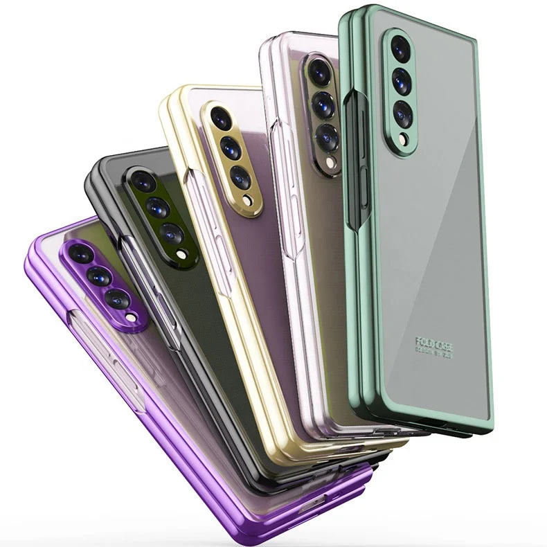 Чехол для телефона Samsung Galaxy Z Fold2 5G, раскладной чехол для мобильного телефона, складной гальванический раздельный чехол для Galaxy Z Fold2 5G