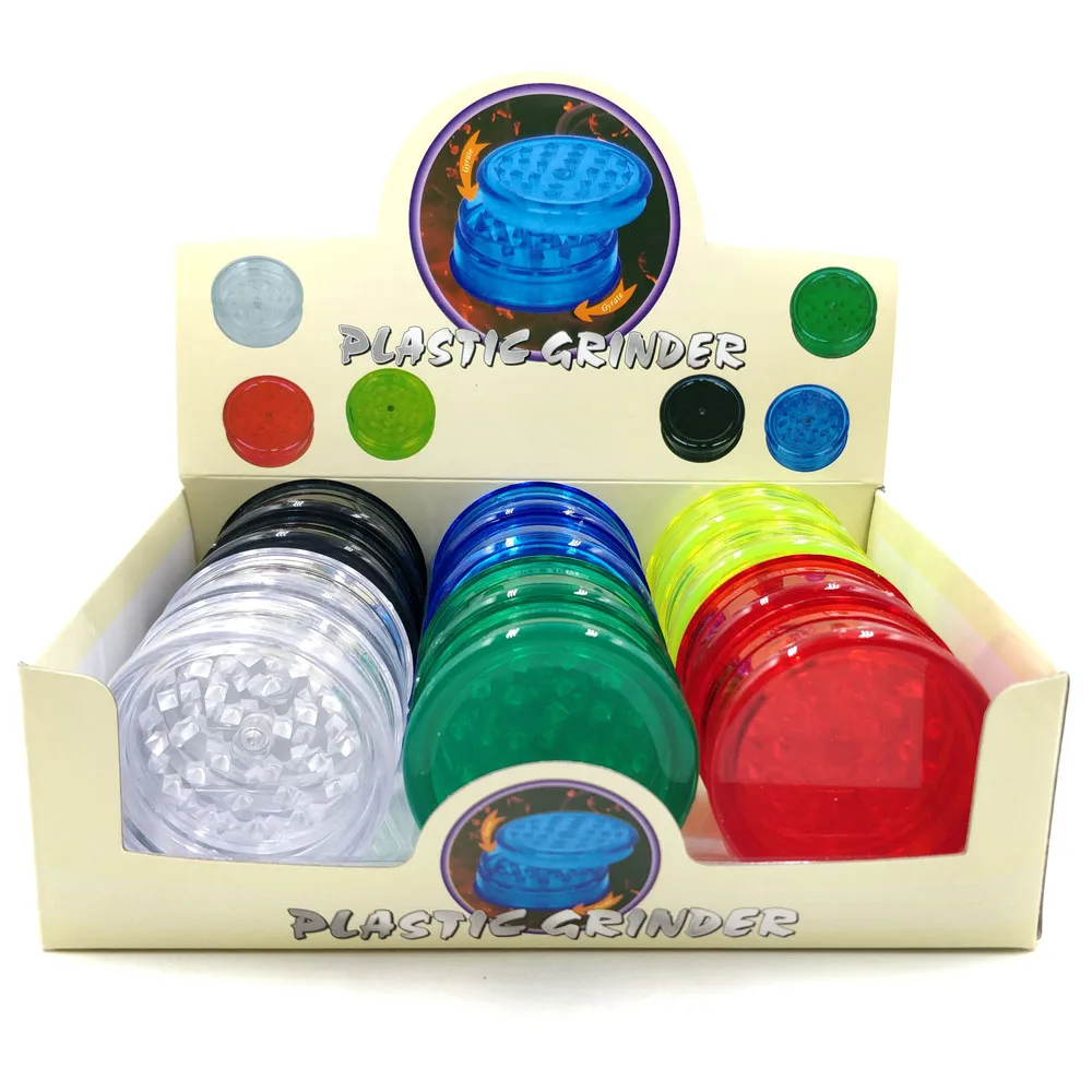 Гаджеты Lvhe аксессуары для курения с логотипом на заказ 60 мм 3-слойная пластиковая травяная шлифовальная машина