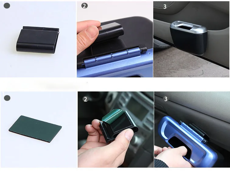 yuyao Mini Plastic Dual-use Easy clean car interior stick on Clip-on door side or seat back storage bin car trash bins