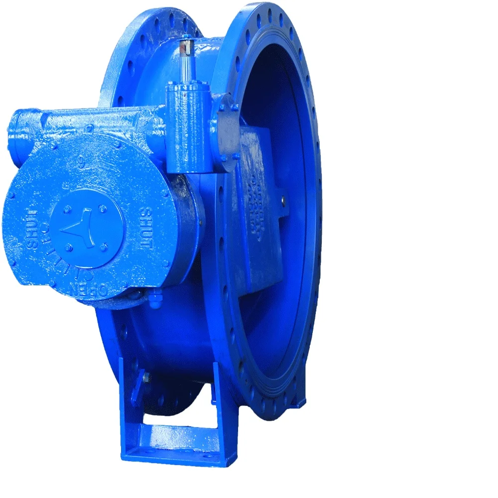 D342X-10Q DN900 Double eccentric soft seal manual butterfly valve