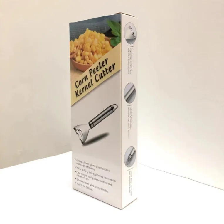 Corn Peeler Stainless Steel 304 Corn Thresher Stripper Kernel Cob Peeler Cutter with Ergonomic Handle