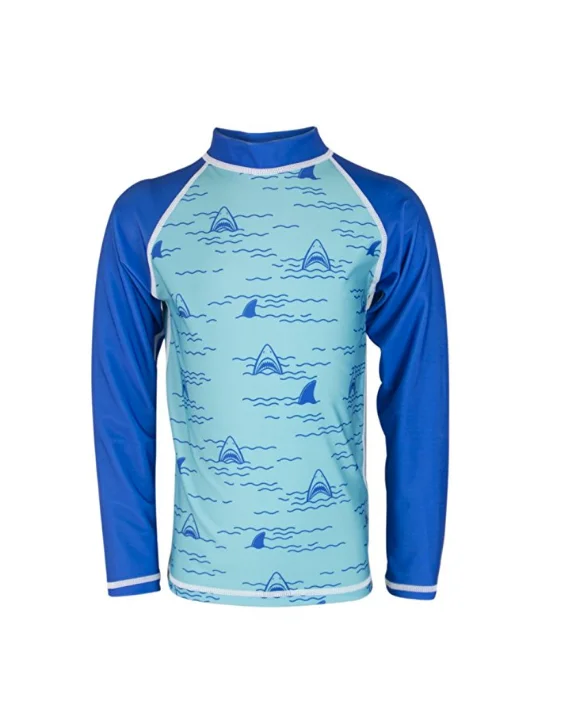 Wholesale Customization Kids Children Long Sleeve Swimwear UPF 50+ Rash Guard For Surfing Swimming Diving