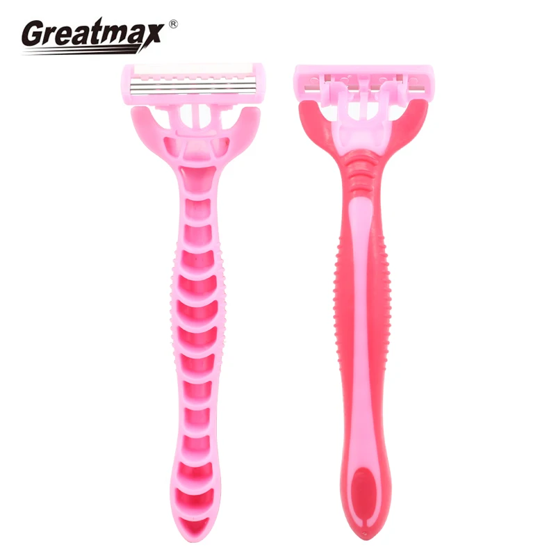 men Razor Greatmax Plastic Handle Safety Women Disposable Triple Blade Shaving Razor Maquinilla De Afeitar Desechable 3