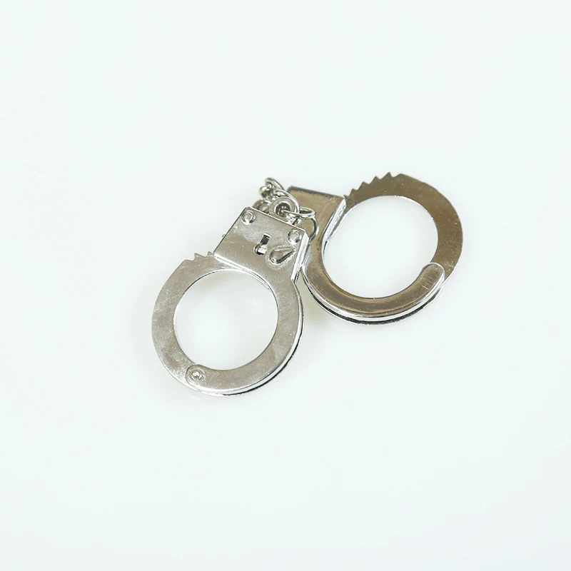 Mini handcuffs crafts creative toys personalized metal leather handcuffs car charm keychain