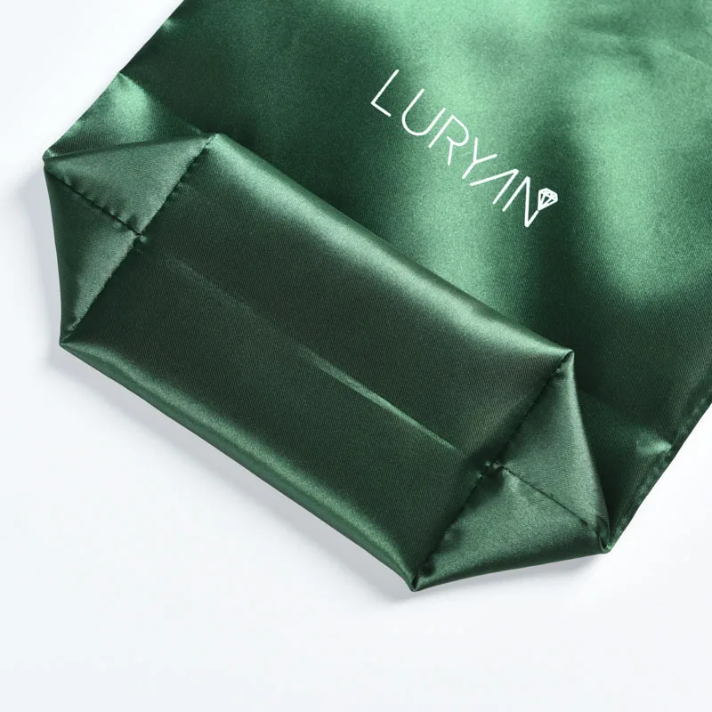 Custom satin bags wholesale satin pouch bag storage packaging dust satin drawstring bag