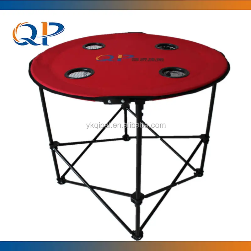 Modern Style Lightweight Folding Table with Cup Holders Portable Camp Table