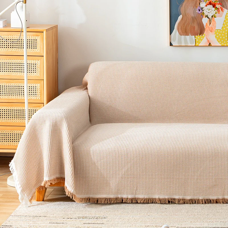 Solid Throw Blanket Picnic With Tassel Sofa Bed Decorative Sofa Cover Blankets Plaid For Nordic Ins Style Suitable