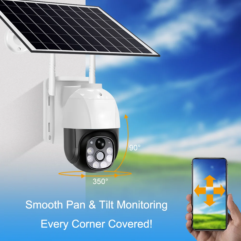 Камера V380PRO уличная беспроводная камера с солнечной батареей PTZ-камера V380 pro двойная линза Солнечная 4G