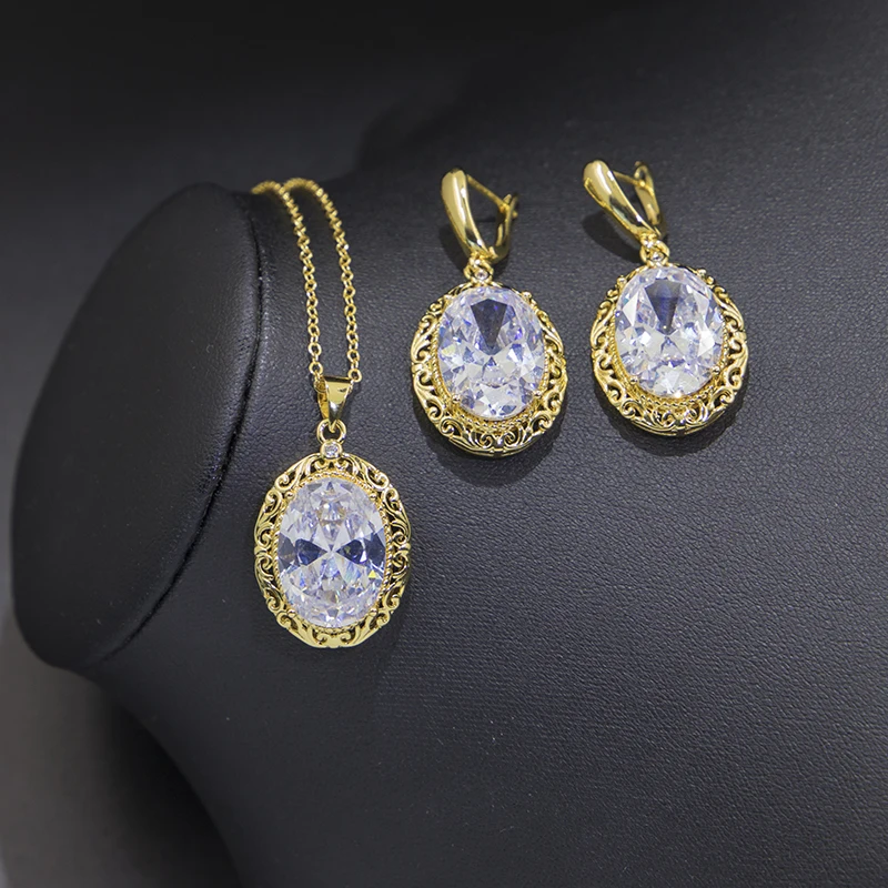 Африканские ювелирные изделия Свадебные ювелирные изделия зеленый кристалл серьги и кольцо ожерелье набор