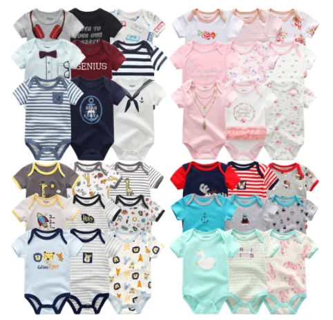 3 штуки в упаковке 30 модель; Новое поступление; Футболка с короткими рукавами Одежда для новорожденных Одежда для маленьких мальчиков; Комбинезоны