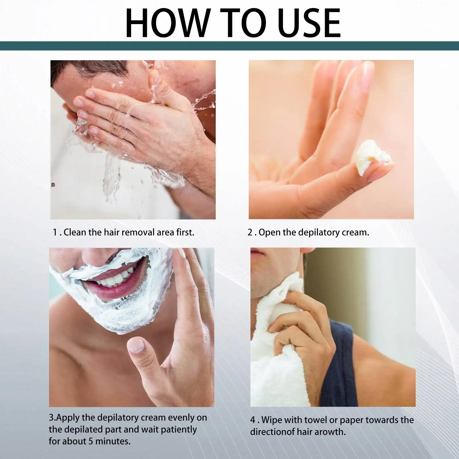 Professional Painless  Permanent Hair Growth Removal Men Beard Hair Removal Cream Inhibitor Spray Gentle Beard Depilatory Cream