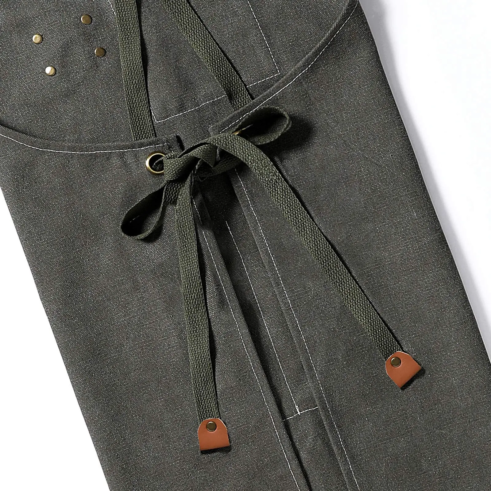 Custom Logo Chef Aprons for Men Women with Large Pockets Cotton Canvas Cross Back Heavy Duty Adjustable Work Apron