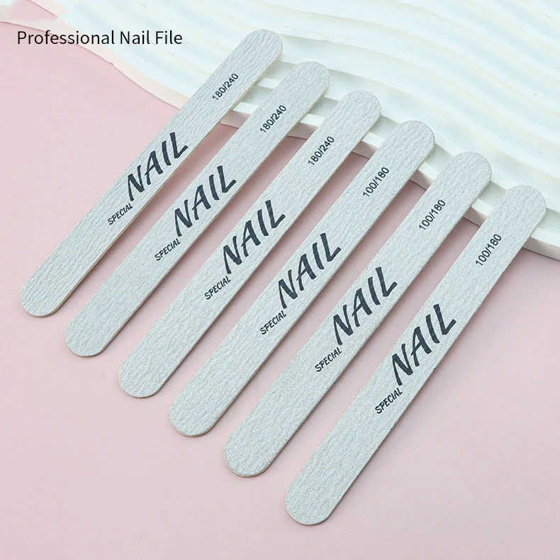 Zebra Nail File 100/180 180/240 Grit Cheap Disposable Wooden Nail File