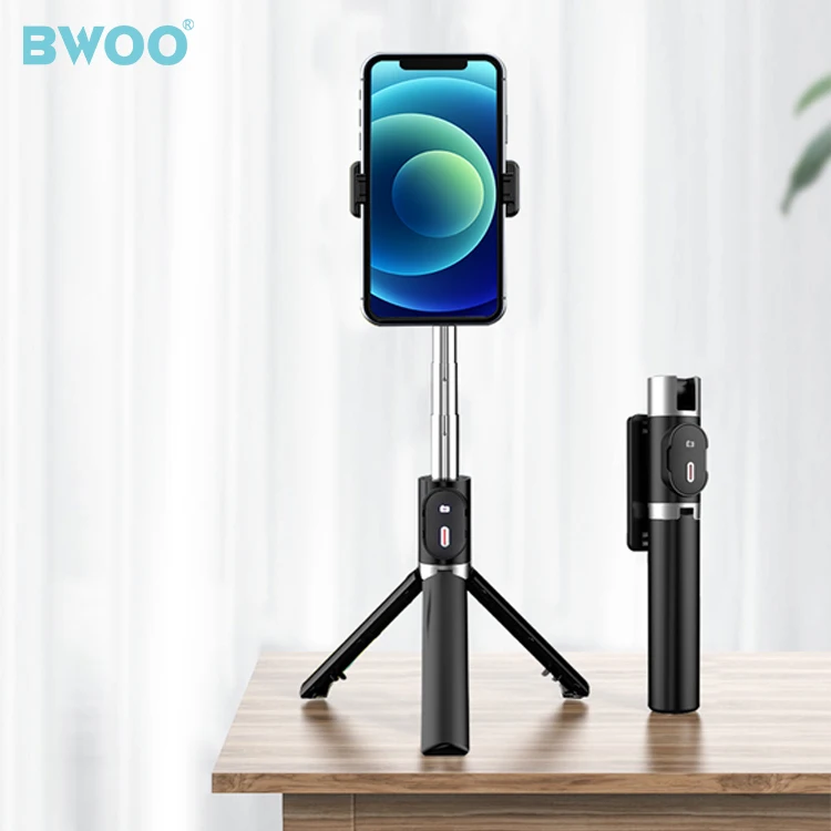 Smart 3 in 1 Wireless Blue tooth Selfie Stick Foldable Handheld Monopod Shutter Remote Extendable Mini