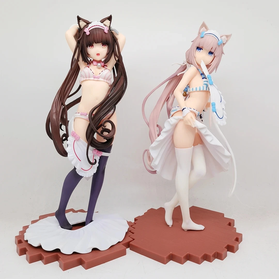 2 Styles Nekopara Kigae no Hitotoki Chocola Vanilla Sexy Anime Figure Unisex PVC Model Toy Collection Gift 24CM