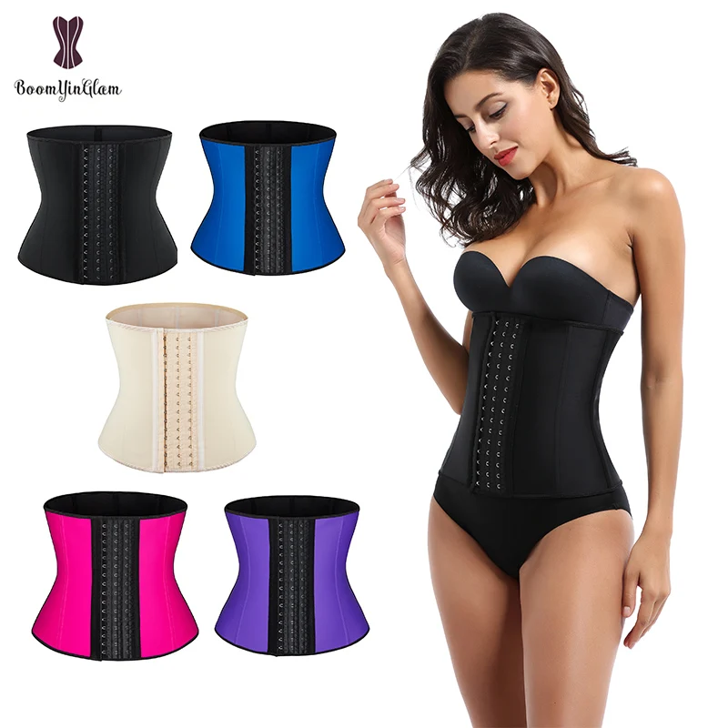 Регулируемый пояс для похудения с крючком и глазами логотипом на заказ 9 стальных костей корсет тренажер талии фирменная этикетка латексные обложки 100%
