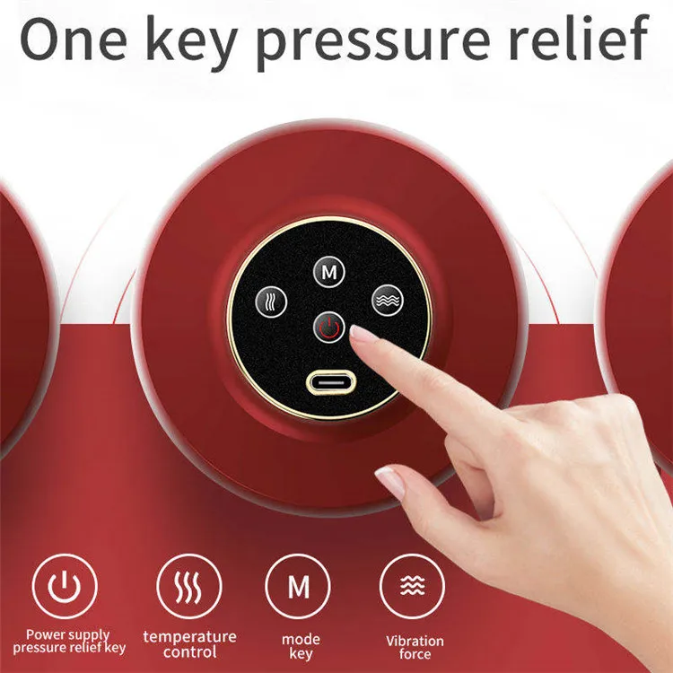 Dual Smart Suction Cups Intelligent Breathing Cupping Massage Vacuum Therapy Electronic Cupping for body care