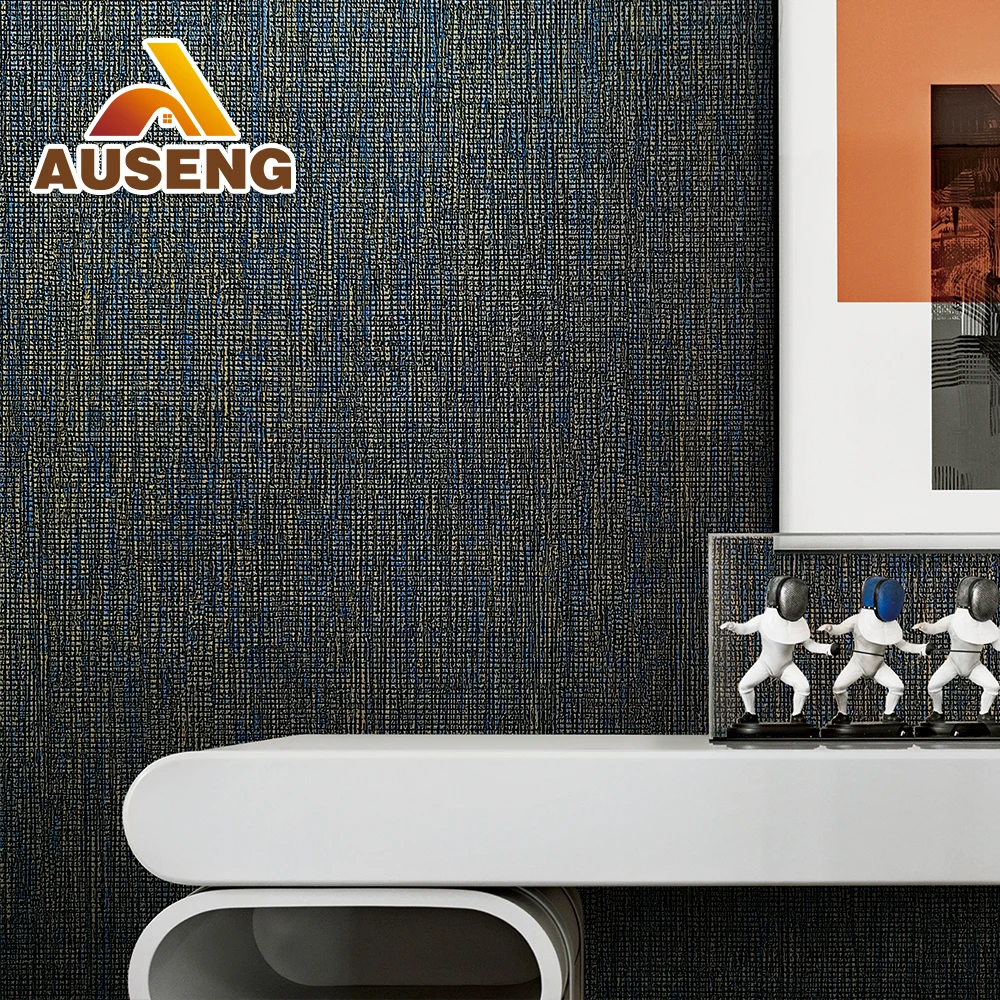 Factory Wholesale Heat Resistant Natural Grasscloth PVC Wall paper Vinyl Wallcovering Wallpaper For Hotel Wall Decoration