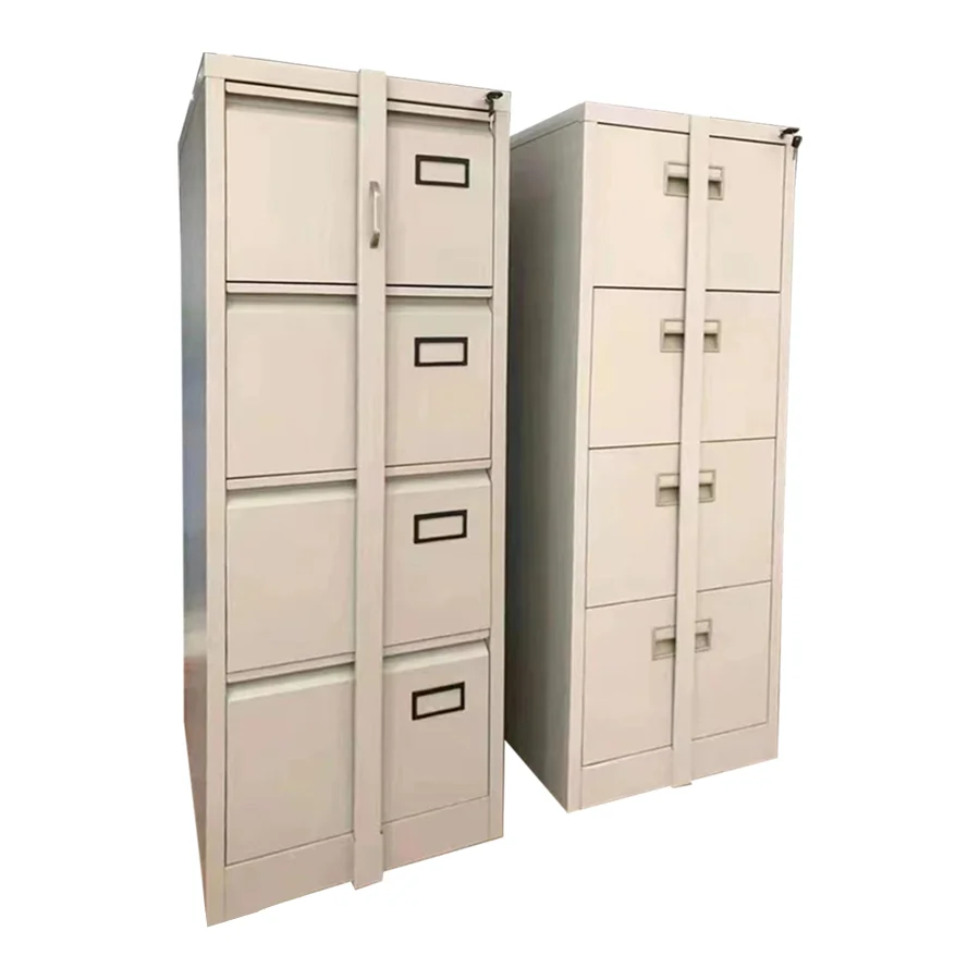 High Quality 4 Drawer  vertical Steel Filing Cabinet Easy to Assemble with Bar Lock for Office Furniture