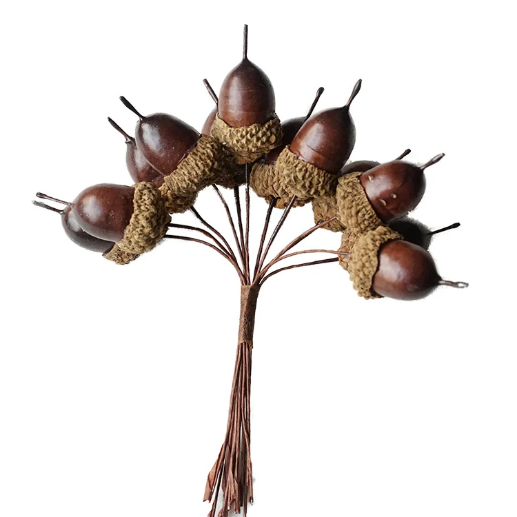 HF05 Featured Artifical Berry  acorn  Christmas Pick  for christmas Gift Packing decoration